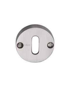 Satin Nickel Standard Key Escutcheon Round - V1014
