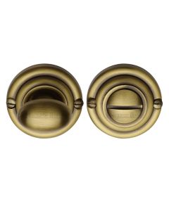 Antique Brass Round Bathroom Turn & Release - V1015