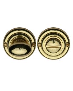 Polished Brass Round Bathroom Turn & Release - V1015