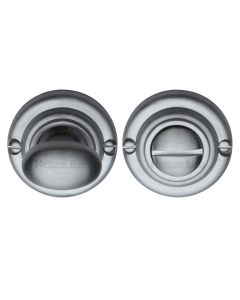 Satin Chrome Round Bathroom Turn & Release - V1015