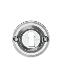 Satin Chrome Heritage Brass Open Keyhole Round - V1016