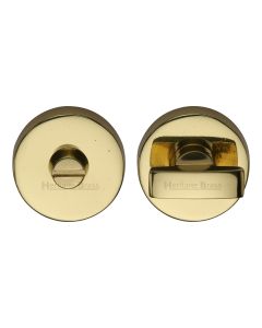 Polished Brass Round Bathroom Turn & Release - V1018