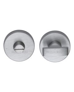 Satin Chrome Round Bathroom Turn & Release - V1018