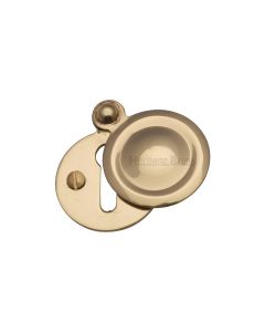 Polished Brass Standard Covered Key Escutcheon Round - V1020 