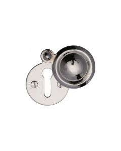 Polished Nickel Finish Standard Covered Key Escutcheon Round - V1020 
