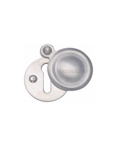 Satin Chrome Standard Covered Key Escutcheon Round - V1020 