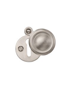 Satin Nickel Standard Covered Key Escutcheon Round - V1020 