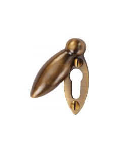 Antique Brass Standard Covered Key Escutcheon Oval - V1022