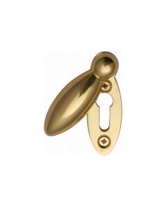 Polished Brass Standard Covered Key Escutcheon Oval - V1022