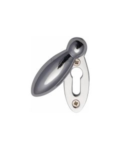Polished Chrome Standard Covered Key Escutcheon Oval - V1022