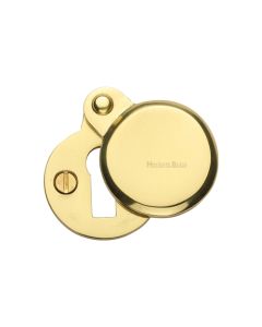 Polished Brass Heritage Brass Covered Keyhole Round