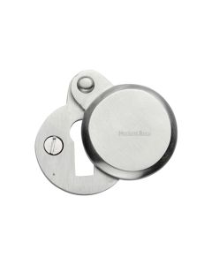 Satin Chrome Heritage Brass Covered Keyhole Round