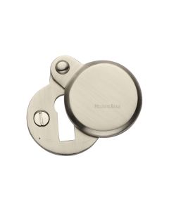 Satin Nickel Heritage Brass Covered Keyhole Round