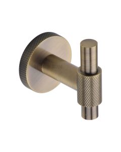 Heritage Brass Antique Brass  Knurled Bar Hook  |  V1042-AT