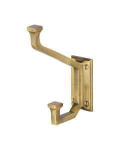 Heritage Brass Antique Brass  Rectangular Hat and Coat Hook  |  V1053-AT