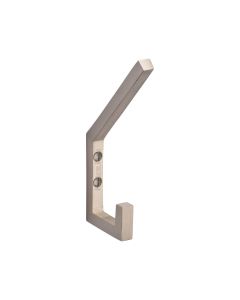 Heritage Brass Satin Nickel  Square Double Hat and Coat Hook  |  V1055-SN