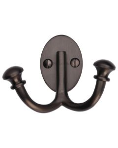 Heritage Brass Matt Bronze Ball Double Hook | V1063-MB