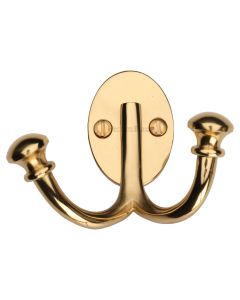 Heritage Brass Polished Brass Ball Double Hook | V1063-PB