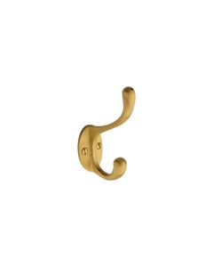 Heritage Brass Satin Brass Classic Hat & Coat Hook  |  V1068 100-SB