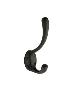 Heritage Brass Matt Black Classic Hat & Coat Hook  |  V1068 142-BKMT
