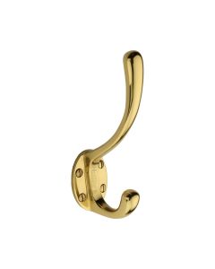 Heritage Brass Polished Brass Classic Hat & Coat Hook  |  V1068 142-PB