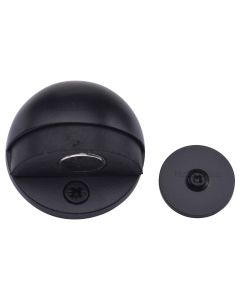Heritage Brass Matt Black Round Shielded Magnetic Door Stop  | V1080 MAG-BKMT