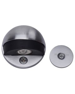 Heritage Brass Satin Chrome Round Shielded Magnetic Door Stop  | V1080 MAG-SC