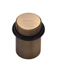Heritage Brass Antique Brass Round Door Stop Knurled  | V1085-AT