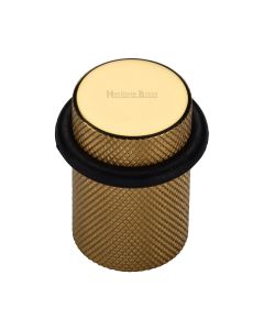 Heritage Brass Polished Brass Round Door Stop Knurled  | V1085-PB