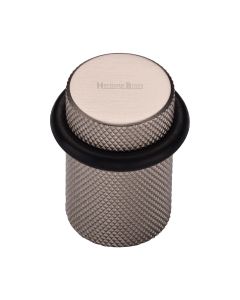 Heritage Brass Satin Nickel Round Door Stop Knurled  | V1085-SN