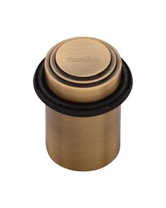 Heritage Brass Antique Brass Round Door Stop Stepped  | V1086-AT