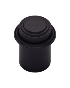 Heritage Brass Matt Black Round Door Stop Stepped  | V1086-BKMT