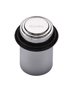 Heritage Brass Polished Chrome Round Door Stop Stepped  | V1086-PC