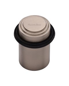 Heritage Brass Satin Nickel Round Door Stop Stepped | V1086-SN