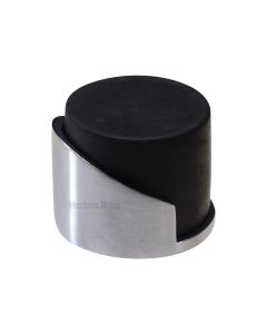 Heritage Brass Satin Chrome Round Floor Mounted Door Stop  | V1087-SC