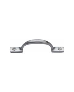 Heritage Brass Satin Chrome Russell Cabinet Pull Handle 102mm