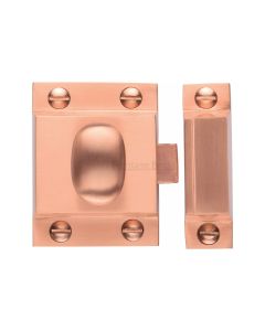 Heritage Brass Satin Rose Gold Oval Turn Cupboard Latch