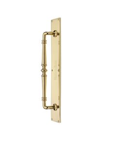 Heritage Brass Polished Brass Avon Door Pull Handle on Plate 500mm