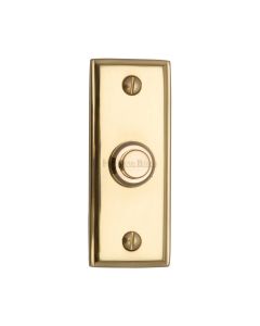 Heritage Brass Polished Brass Oblong Bell Push