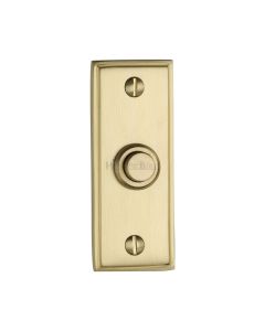 Heritage Brass Satin Brass Oblong Bell Push