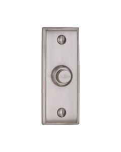 Heritage Brass Satin Chrome Oblong Bell Push