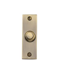Heritage Brass Antique Brass Rectangular Bell Push