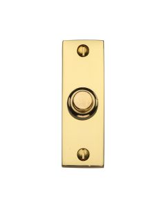 Heritage Brass Polished Brass Rectangular Bell Push
