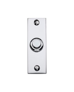 Heritage Brass Polished Chrome Rectangular Bell Push