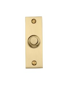 Heritage Brass Satin Brass Rectangular Bell Push