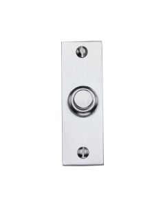 Heritage Brass Satin Chrome Rectangular Bell Push