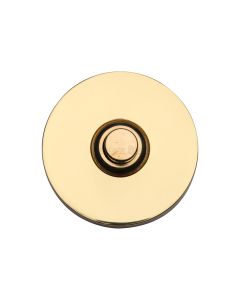 Heritage Brass Polished Brass Round Bell Push