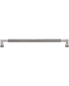 Heritage Brass Satin Nickel 483mm Bauhaus Knurled Door Pull Handle  |  V1315 483-SN