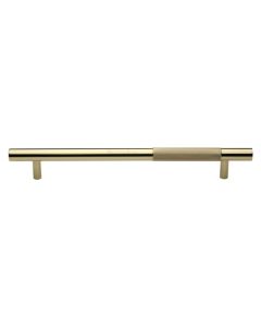 Heritage Brass Polished Brass Knurled Bar Door Pull Handle 457mm