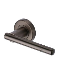 Matt Bronze Alicia  Door Handle on Round Rose